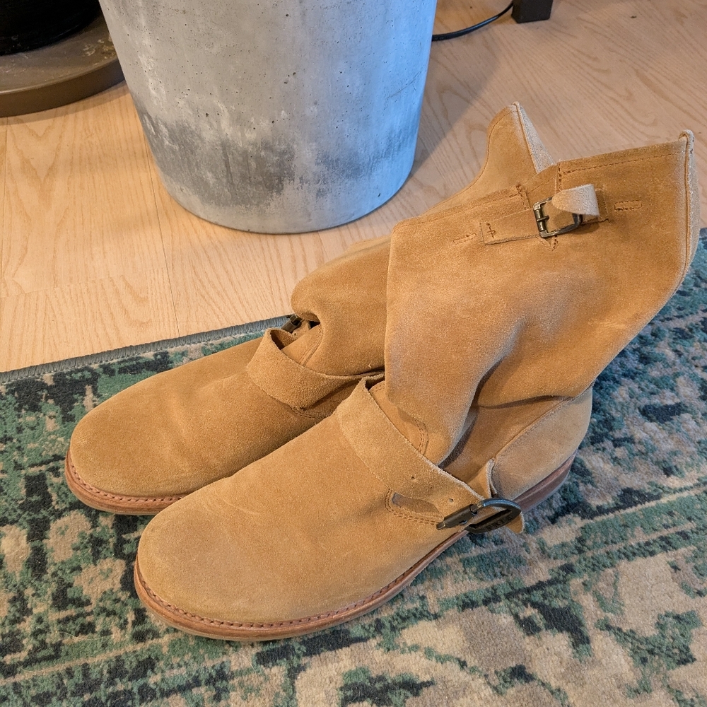 Frye Veronica Suede Moto Boots - Camel 🐪 Sz 8 - Picture 3 of 13